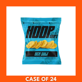 HOOP CHIPS Sea Salt plantain chips - 35g individual bags, case of 24