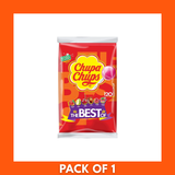Chupa Chups The Best of Bag x1 — clear resealable pack showing 120 colorful, individually wrapped lollipops with brand logo visible
