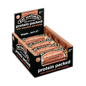 Eat Natural Protein Packed Fruit & Nut Bar with Chocolate & Orange x 12