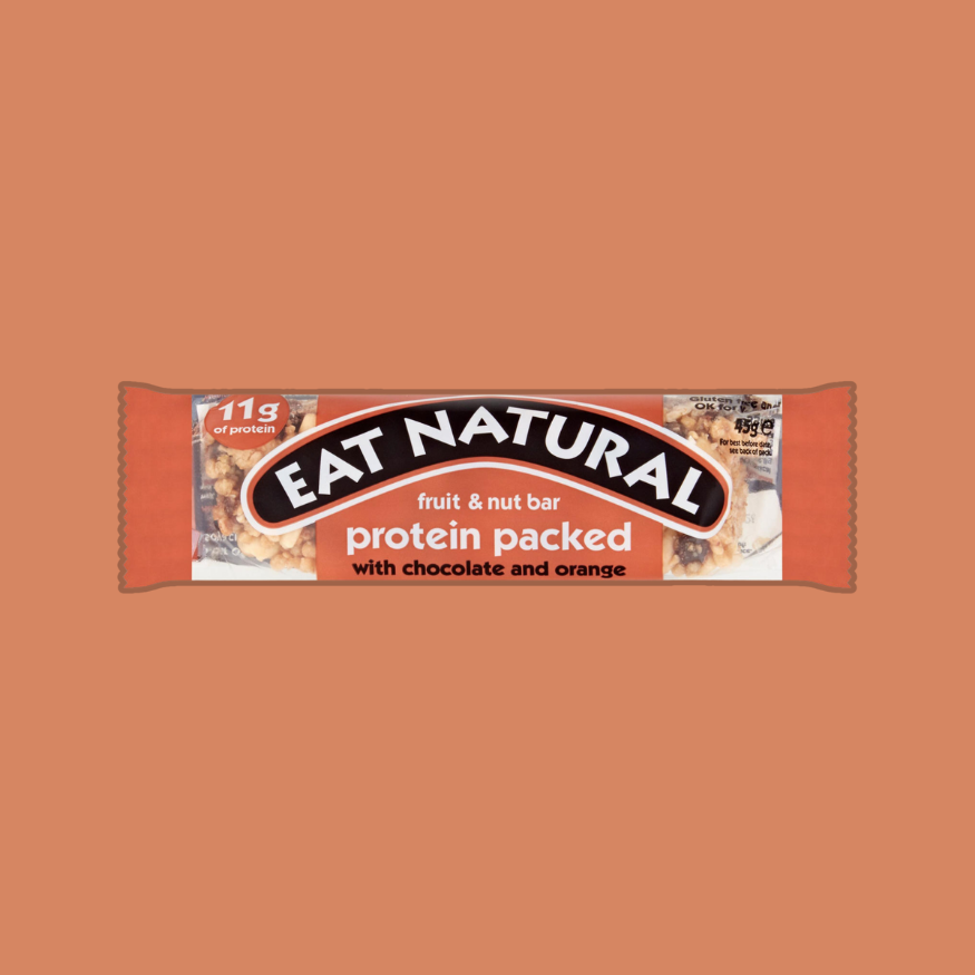 Eat Natural Protein Packed Fruit & Nut Bar with Chocolate & Orange x 12