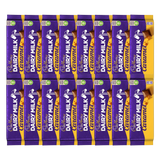 A Dairy Milk Caramel Chocolate Bar unwrapped, showing its smooth milk chocolate shell.