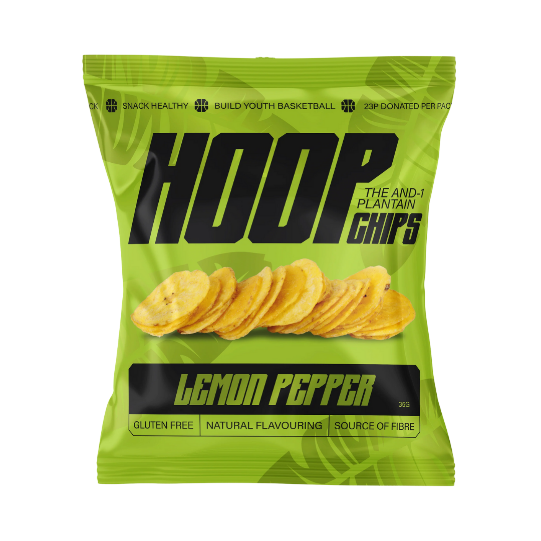HOOP CHIPS Lemon Pepper Plantain Chips 35g x 12