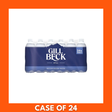 GillBeck Natural Spring Water 500ml x 24 — shrink-wrapped 24-pack of clear bottles in a cardboard tray, bulk multipack for home or office