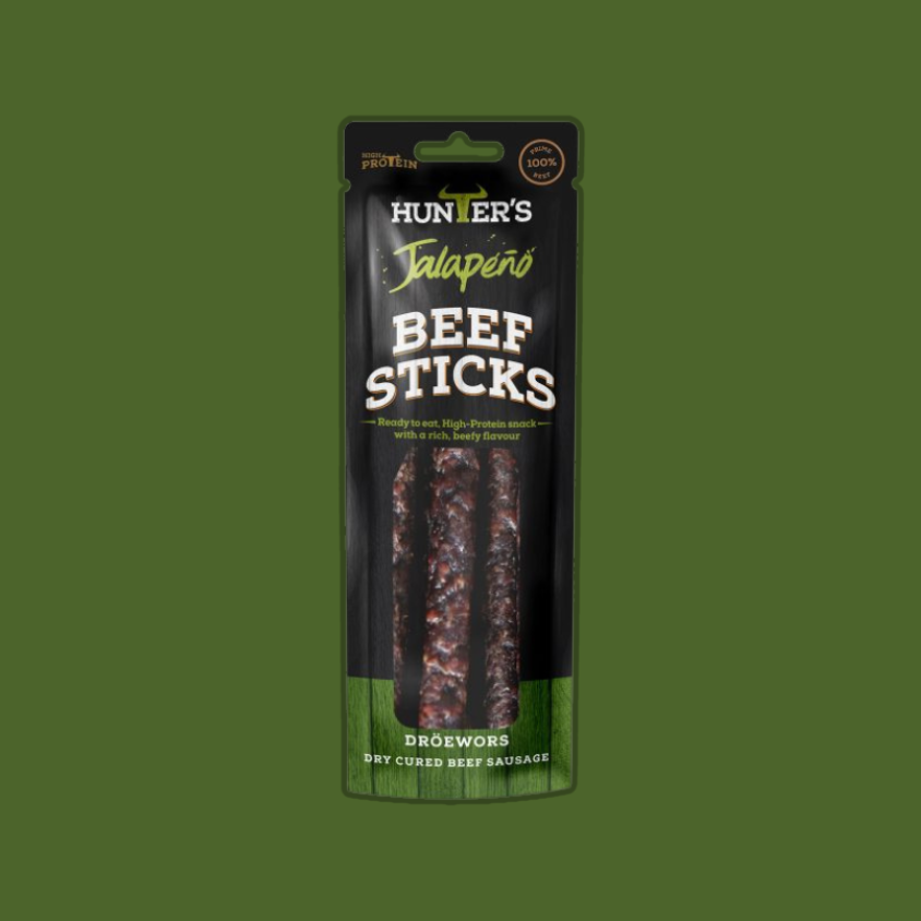 Hunters Jalapeño Beef Sticks (Droewors) 10 x 40g