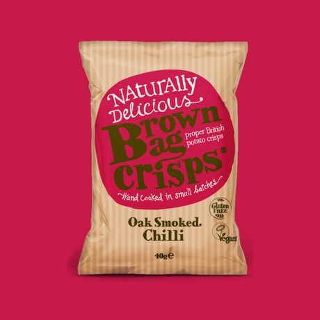 Brown Bag Crisps Oak Smoked Chilli 20 x 40g