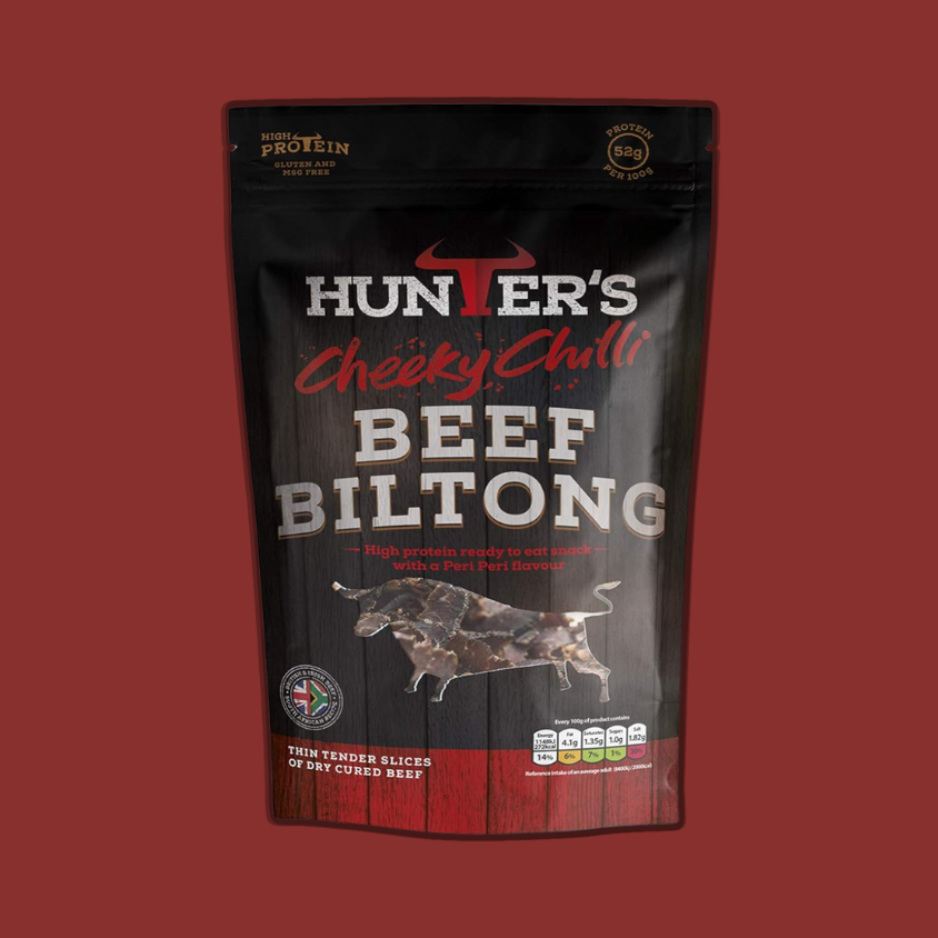 Hunters Chilli Beef Sliced Biltong 10 x 25g