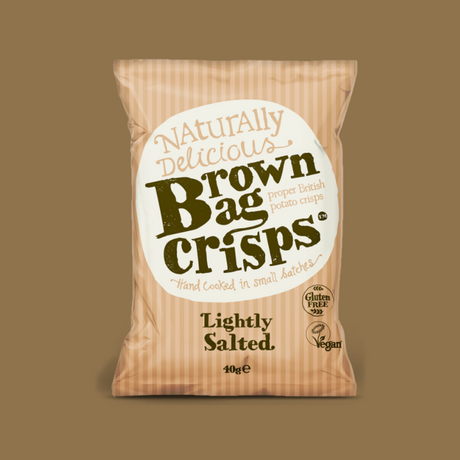 Brown Bag Crisps Lightly Salted 20 x 40g