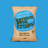 Brown Bag Crisps Sea Salt and Malt Vinegar 20 x 40g