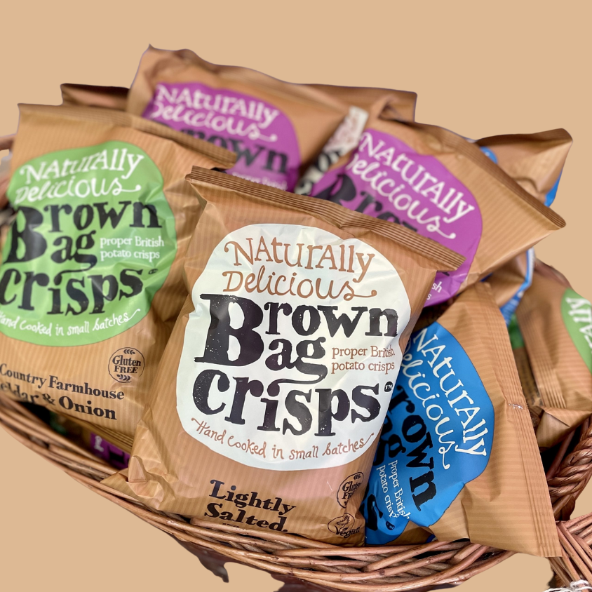 Brown Bag Crisps Aberdeen Angus Beef & Onion 20 x 40g