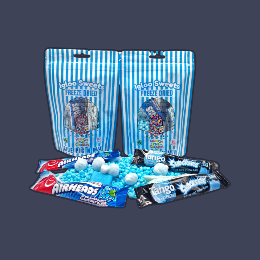 Igloo Blue Raspberry Freeze Dried Sweets 90g x 10