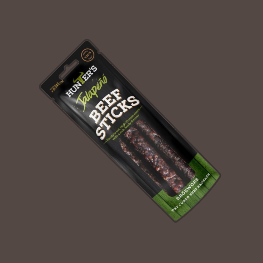 Hunters Jalapeño Beef Sticks (Droewors) 10 x 40g