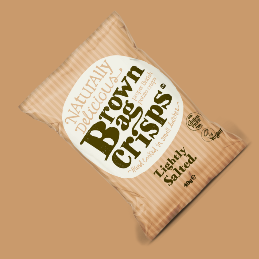 Brown Bag Crisps Lightly Salted 20 x 40g