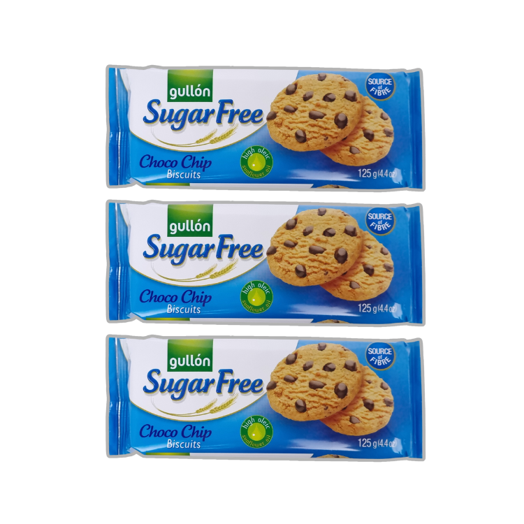 Gullon Sugar Free Chocolate Chip Cookies 125 x 1