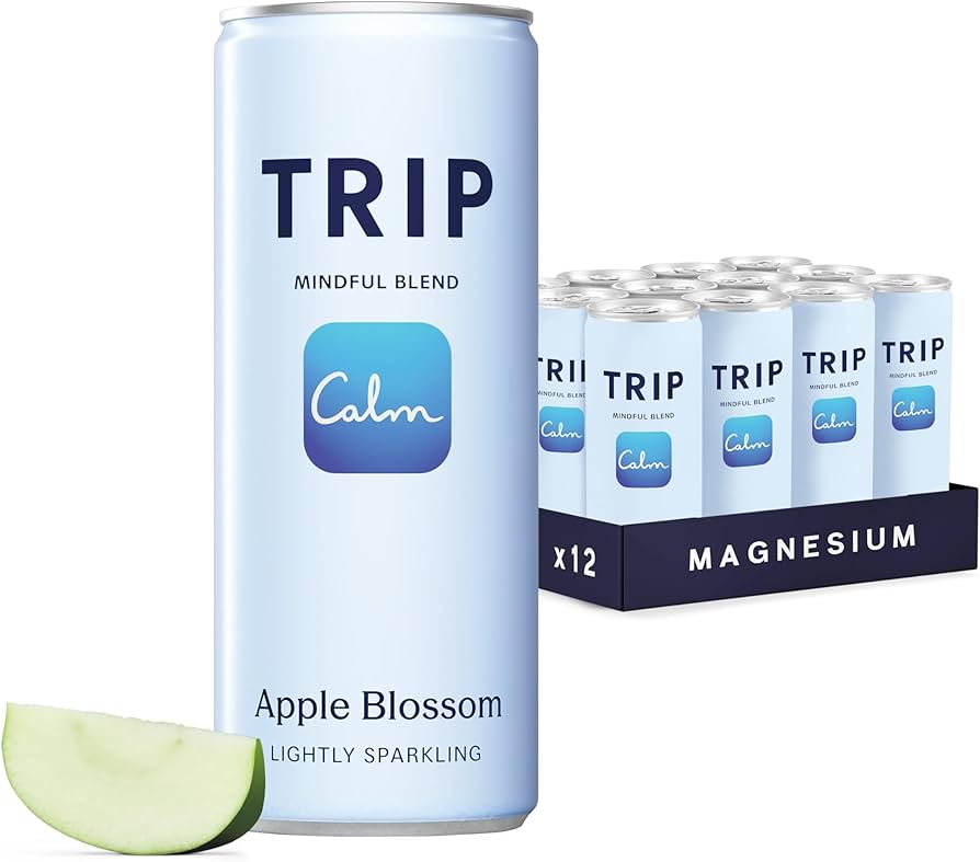 12-pack of TRIP Mind Apple Blossom 250ml cans, canned apple-blossom flavored drink