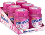 Close-up of Mentos Bubble Fresh 6 x 70g (35pcs) pack showing stacked green tubes, product name and mint bubble design on each tube