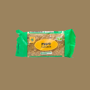 Row of 24 RJ Granola Flavour Flapjacks multipack lined up on a wooden board
