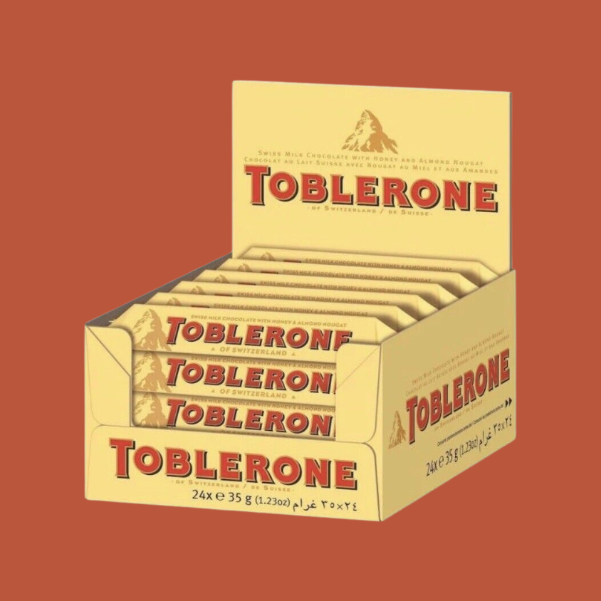 Toblerone Milk Chocolate Bars - Case (24 x 35g)