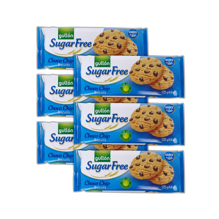 Gullon Sugar Free Chocolate Chip Cookies 125 x 1