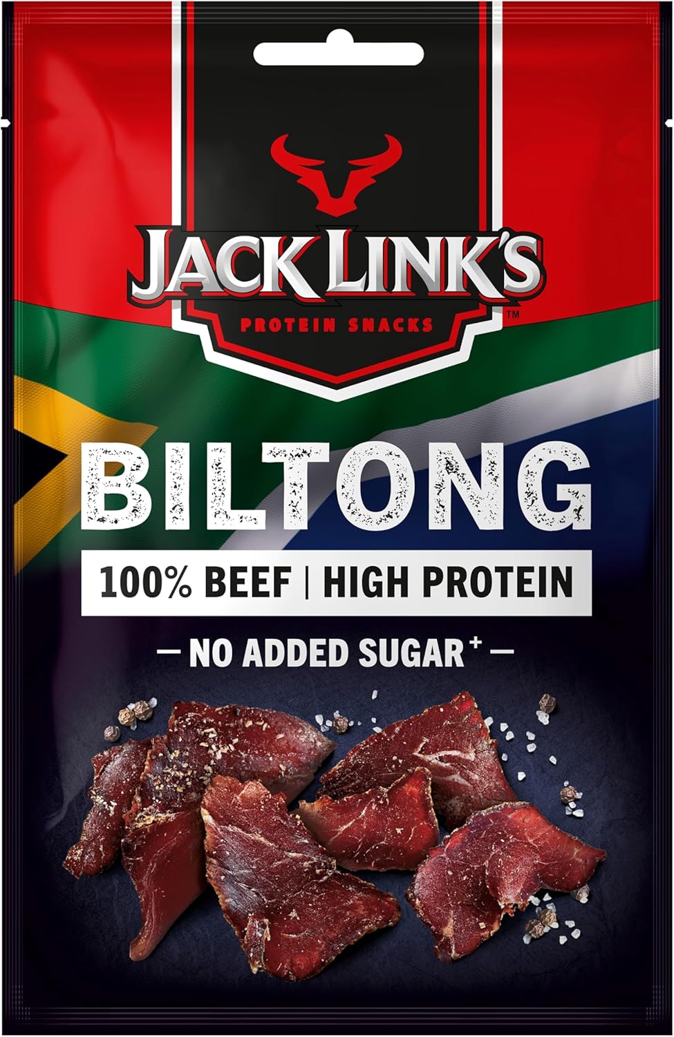 High-protein Jack Link's beef snack in individually wrapped portions