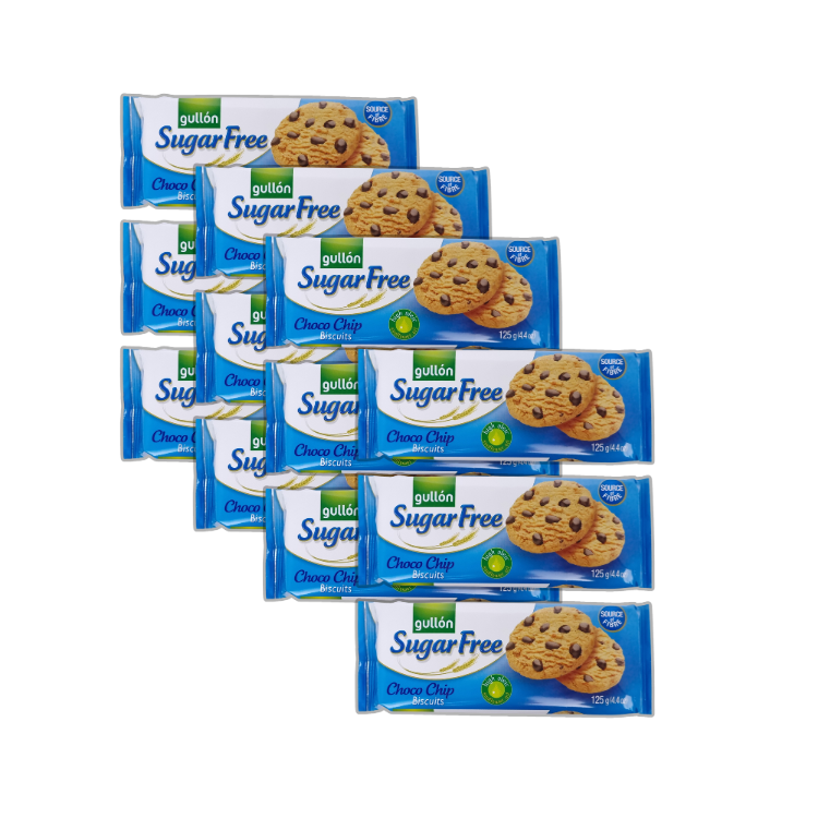 Gullon Sugar Free Chocolate Chip Cookies 125 x 1