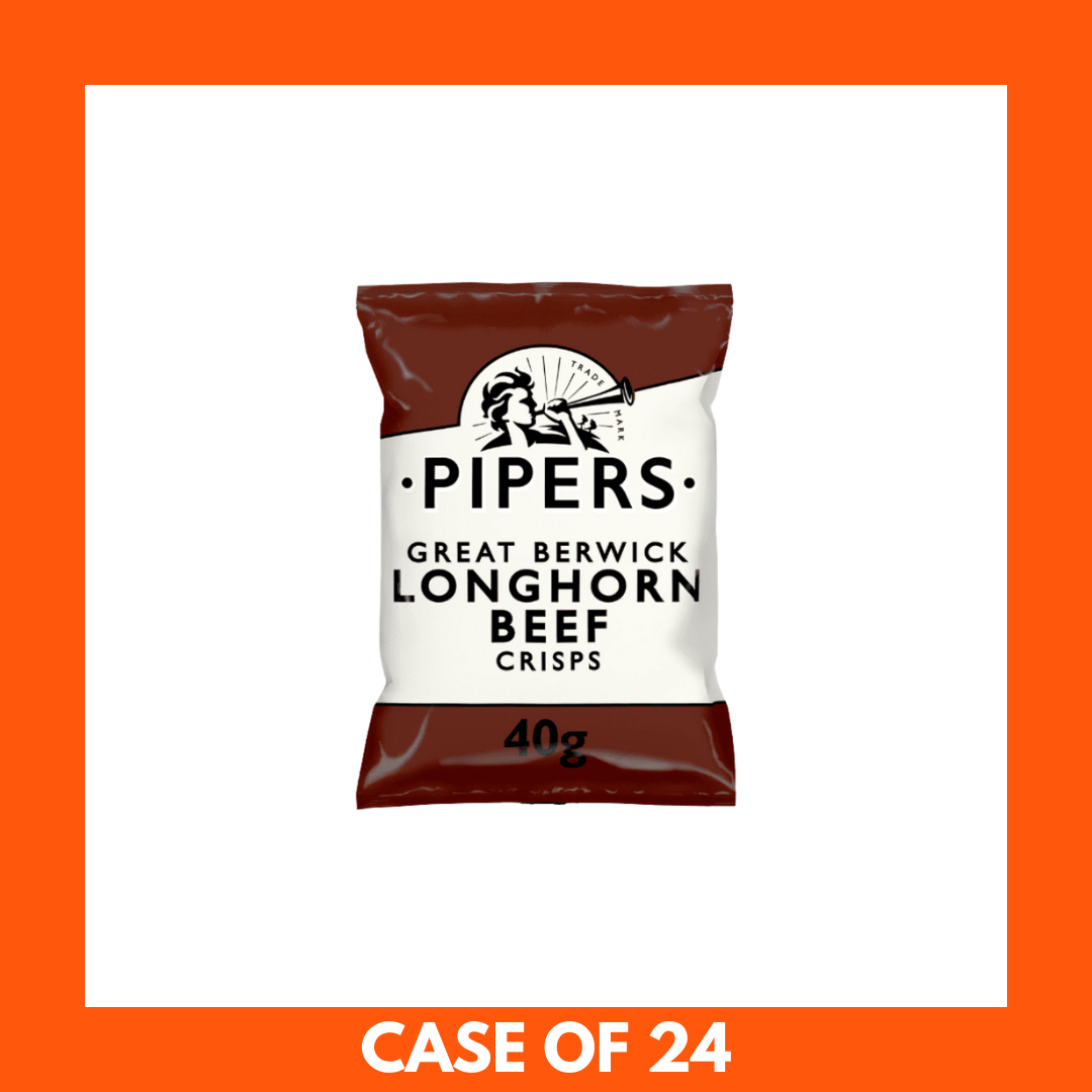 PIPERS Great Berwick Longhorn Beef Crisps 40g x 24