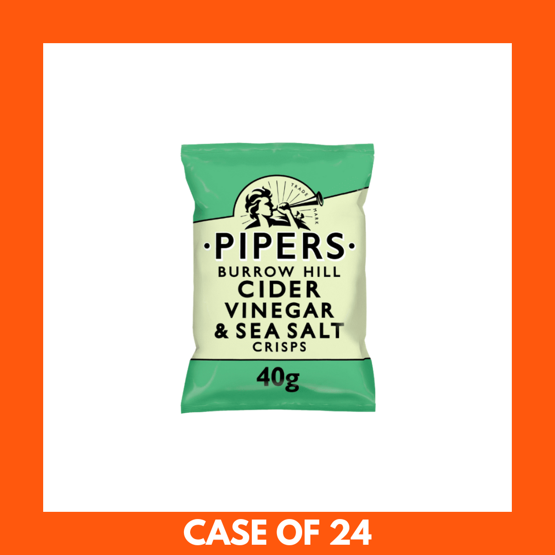 PIPERS Burrow Hill Cider Vinegar & Sea Salt Crisps 40g x 24
