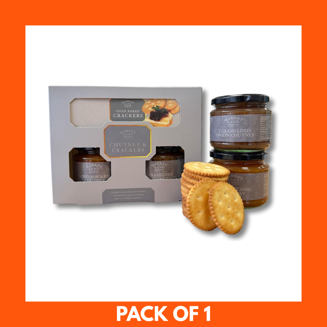 Market Lane Chutney & Crackers Gift Set | Gourmet Cheese Board ...