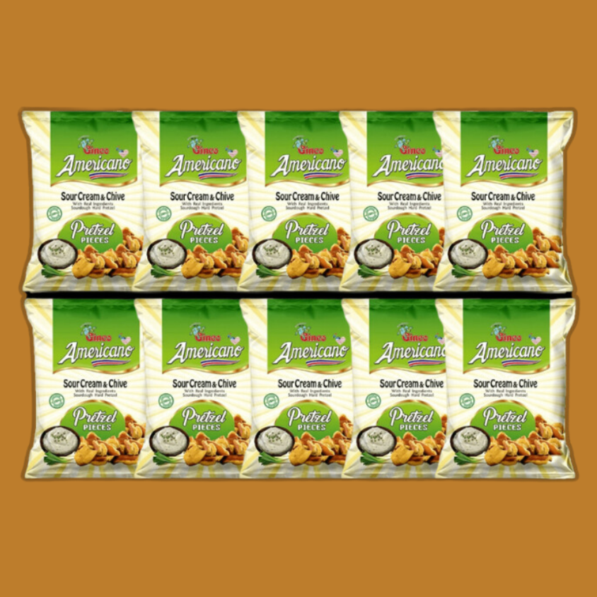 Americano Sour Cream & Chive Pretzel Pieces (Pack of 10)