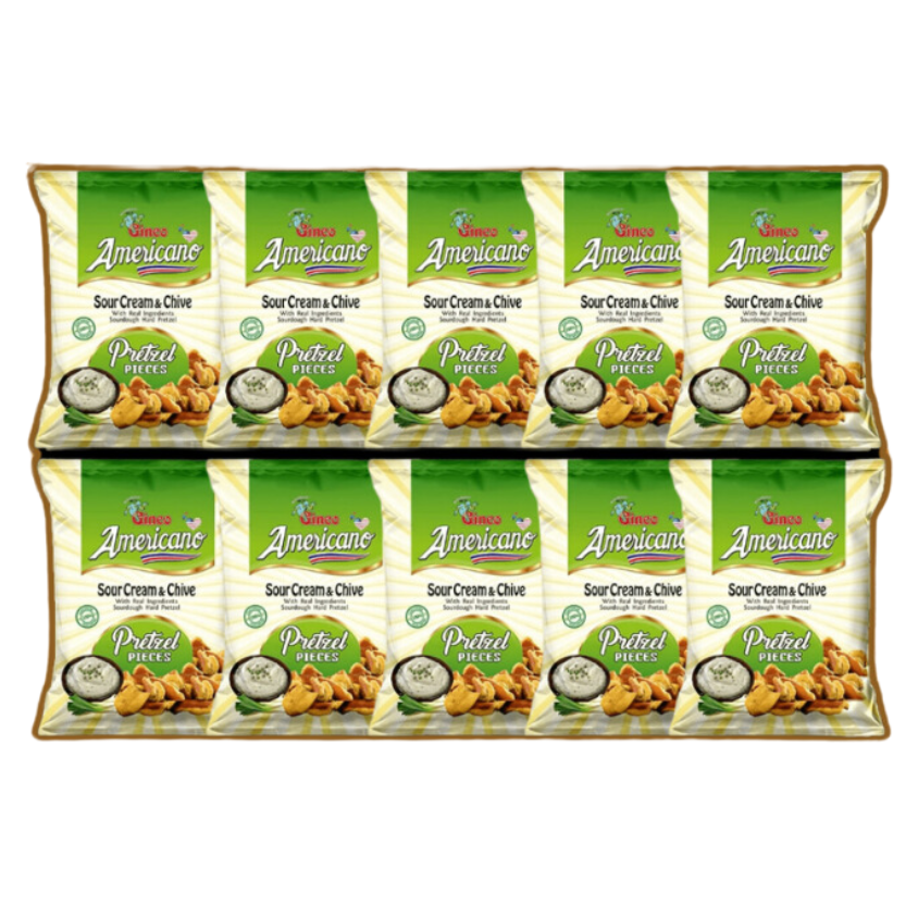 Americano Sour Cream & Chive Pretzel Pieces (Pack of 10)