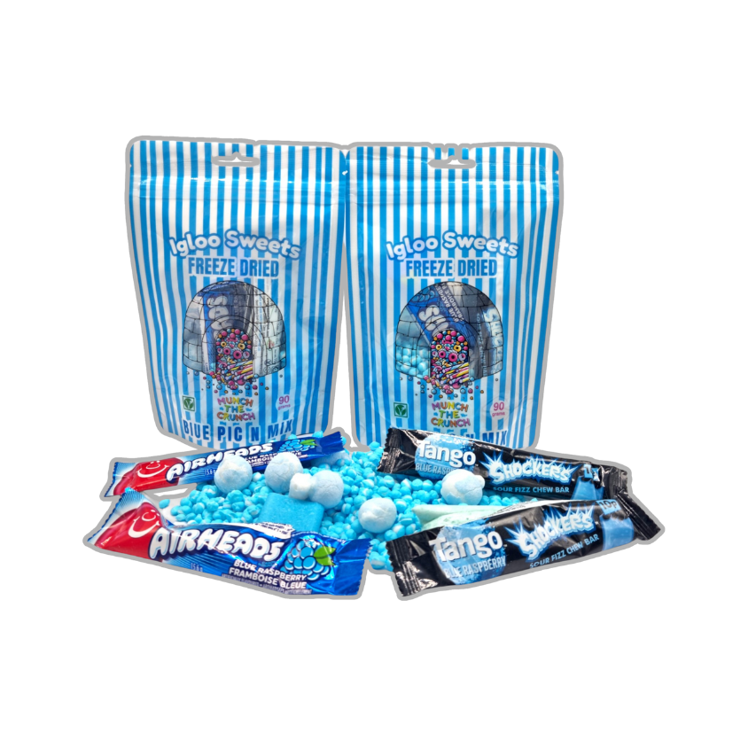 Igloo Blue Raspberry Freeze Dried Sweets 90g x 10