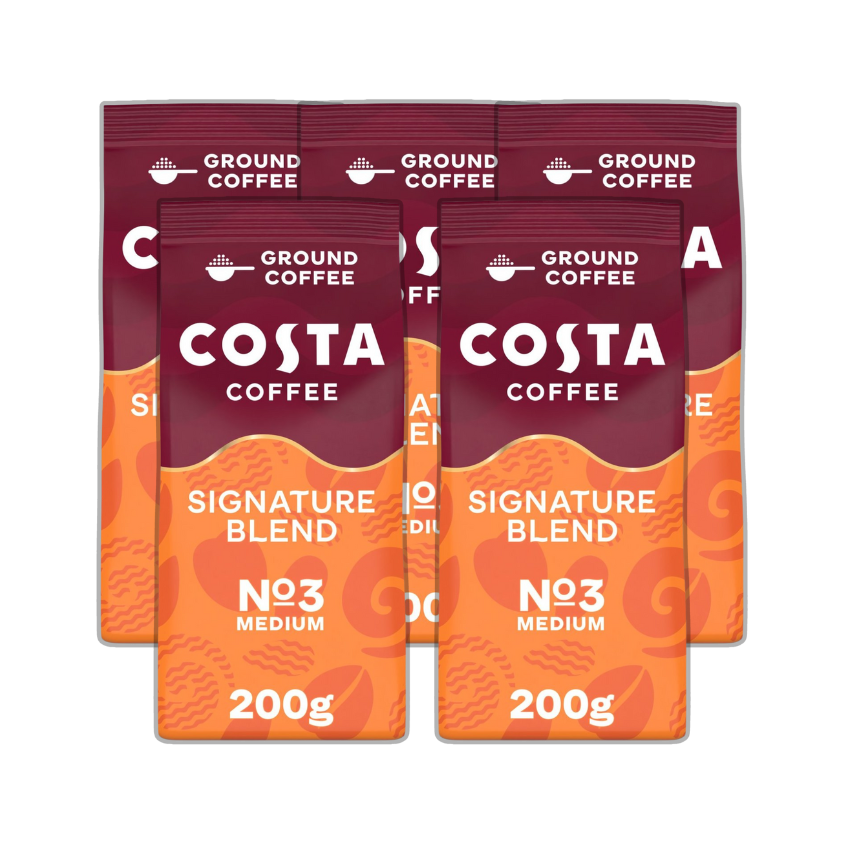 Signature Blend Roast & Ground for Cafetiere 200g x 5