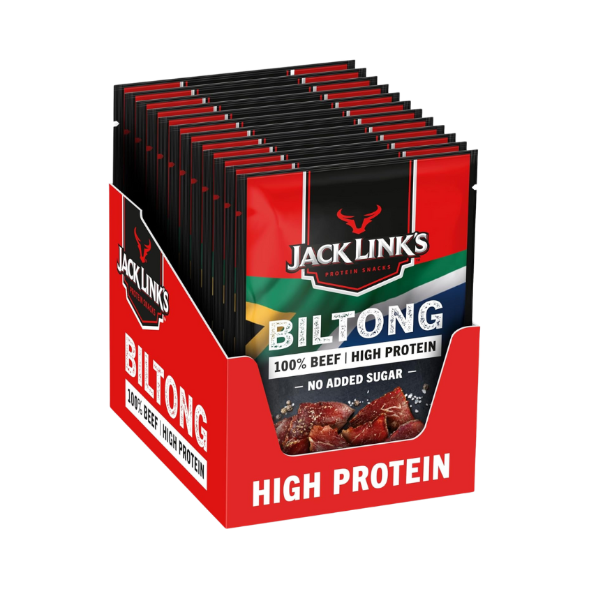 Jack Link's Beef Biltong Original Flavour box of 12 x 20g packs