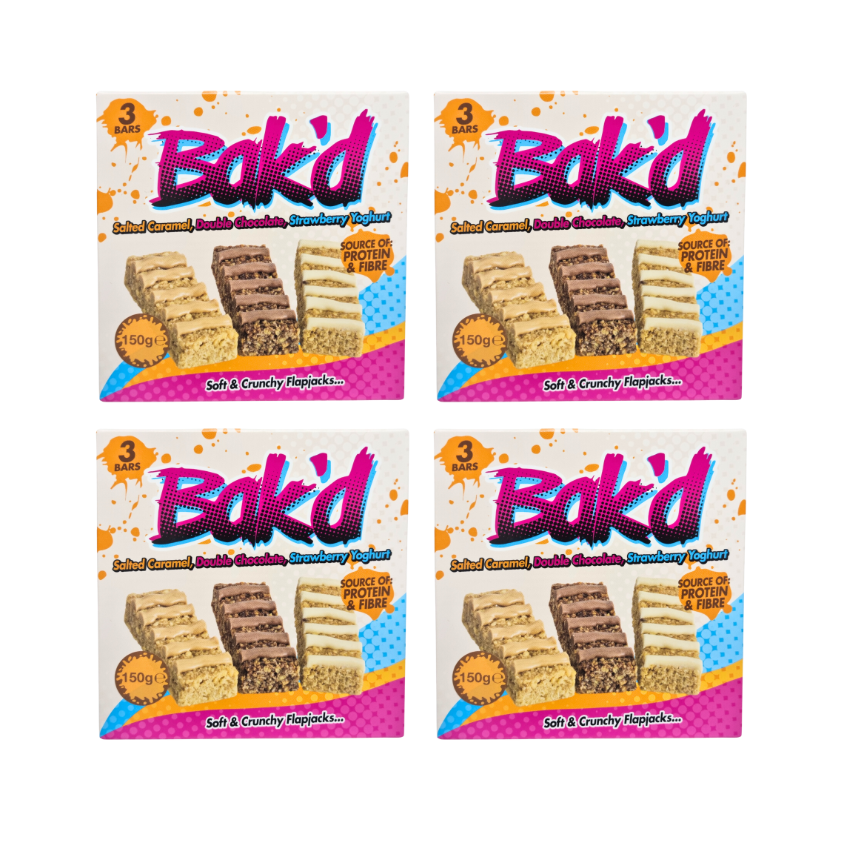 Bak'd Flapjack Selection Box 4 x 3