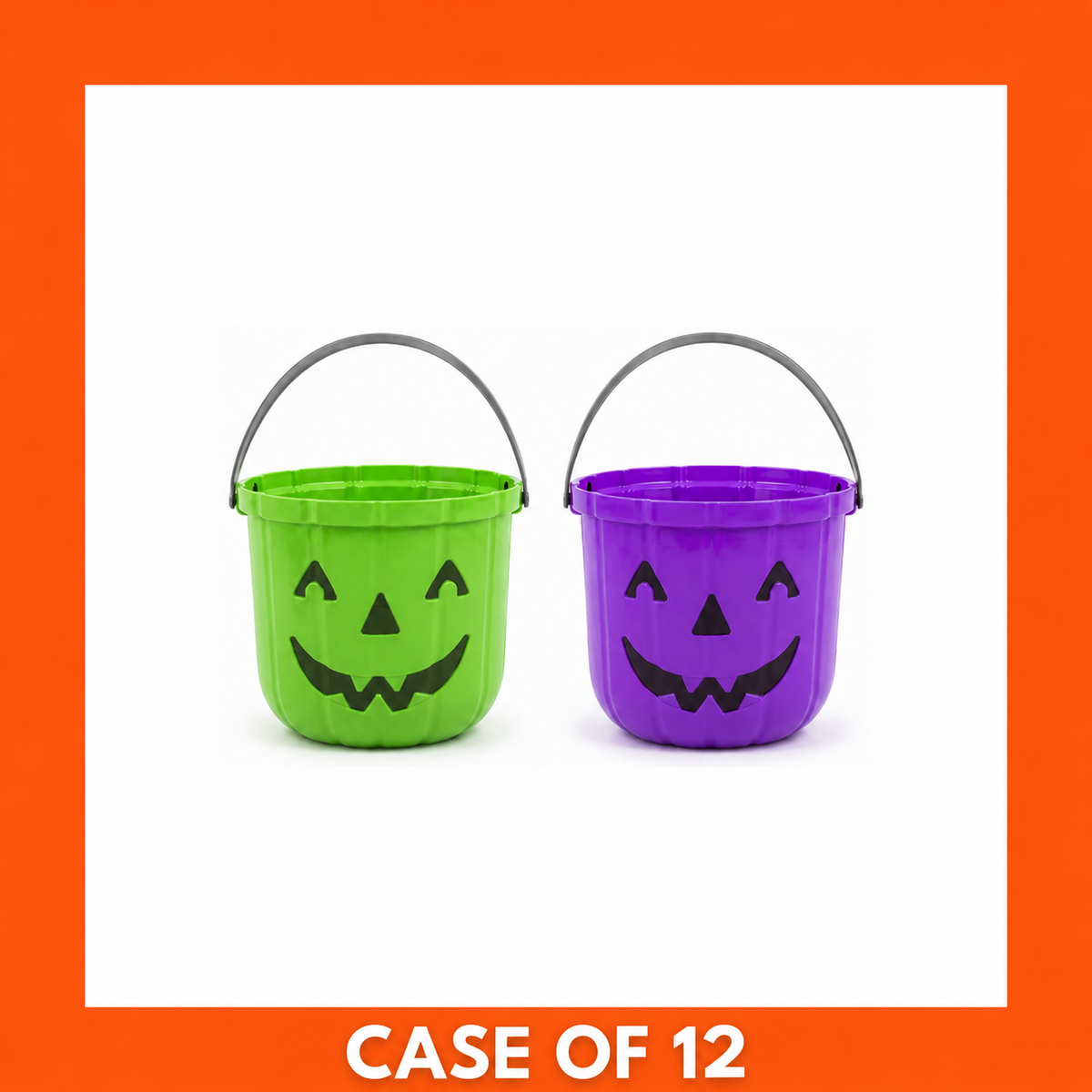 Halloween Pumpkin Bucket Random Assorted Colours x 24