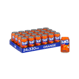 Front view of a single 330 ml Fanta can with logo visible

