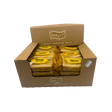 Single RJ Toffee Flapjack 125g unwrapped showing glossy toffee layer over oat base