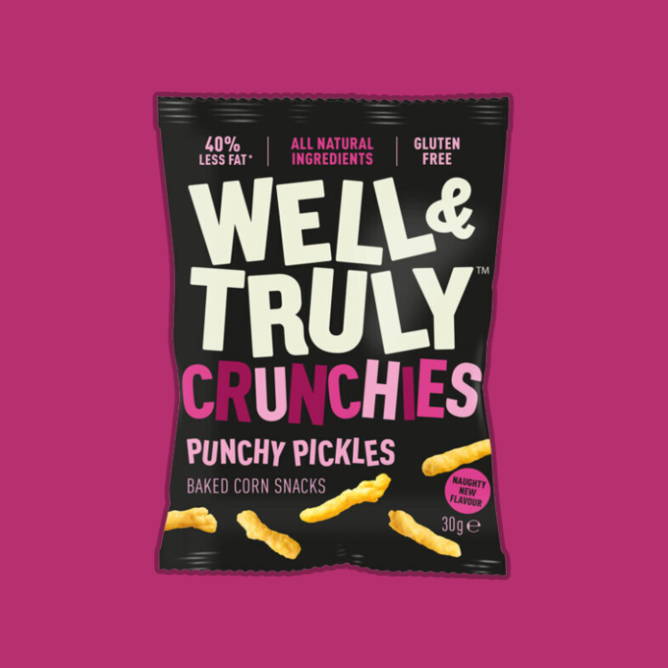 Well & Truly Crunchies Punchy Pickle 10 x 30g