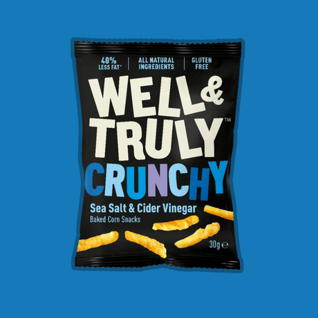 Well & Truly Crunchies Sea salt & Cider Vinegar 10 x 30g