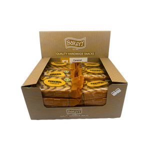 Single RJ Caramel Flapjack 125g bar with golden caramel drizzle visible