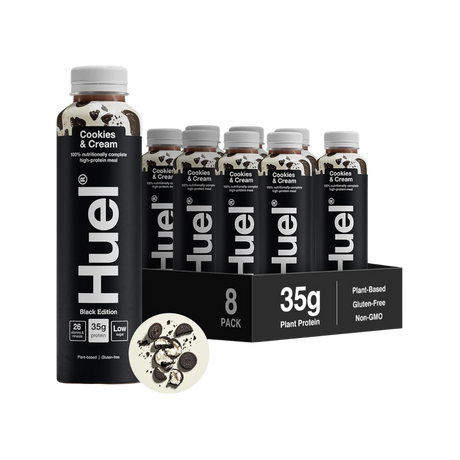 Huel Cookies & Cream Black Edition meal drink 500ml pack of 8