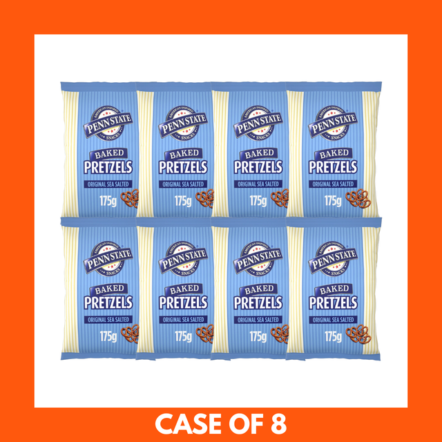 Penn State Sea Salted Sharing Pretzels 175g pack with golden baked pretzels