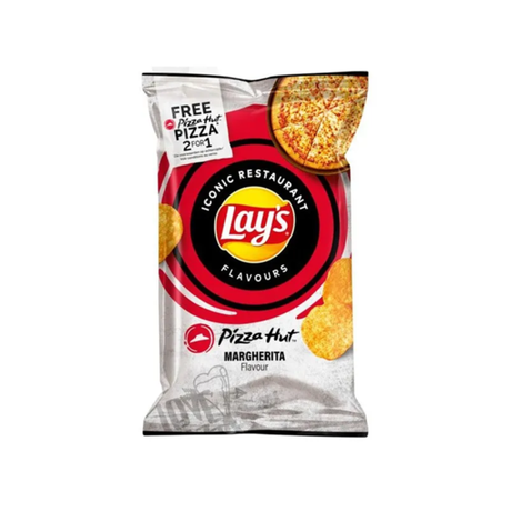 Lays Pizza Hut Margherita Crisps 150g x 9 BBE 15.03.26
