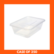 takeaway plastic containers stacked in bulk pack