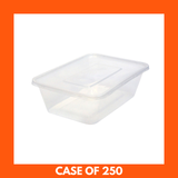 takeaway plastic containers stacked in bulk pack