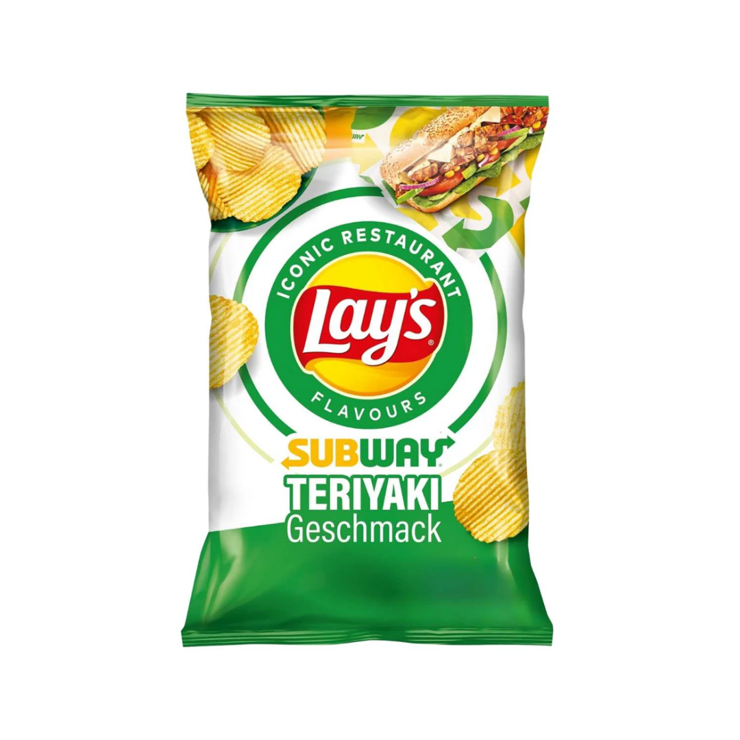 Lays Subway Teriyaki Crisps 150g x 9 BBE 05.04.26