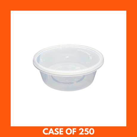 takeaway plastic containers stacked in bulk pack