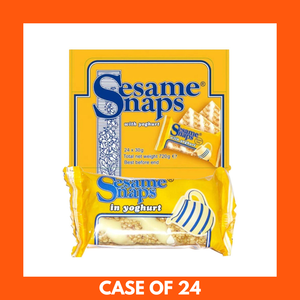 Box of Sesame Snaps With Yoghurt 24 gluten free snack bars