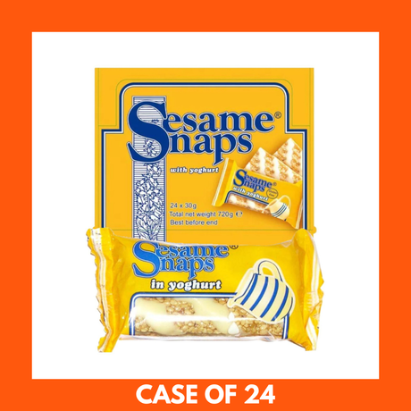 Box of Sesame Snaps With Yoghurt 24 gluten free snack bars