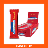 Barebells Rocky Road Protein Bar unwrapped showing chocolate coating