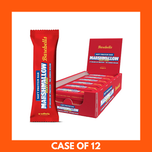 Barebells Rocky Road Protein Bar unwrapped showing chocolate coating